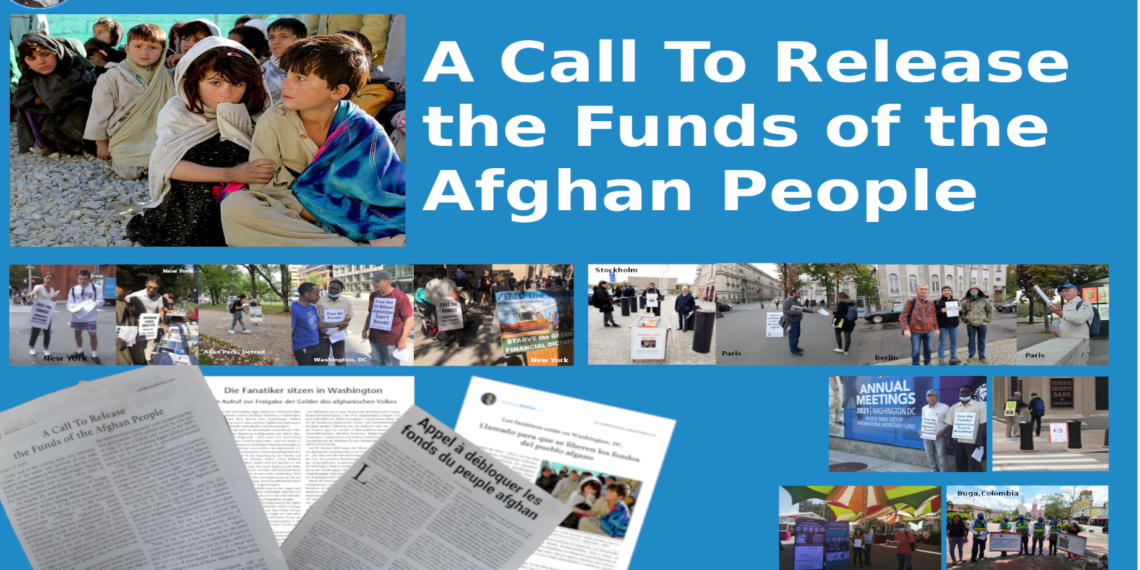 Internationella Schillerinstitutet höll den 14.10 2021 en aktionsdag mot svältkatastrofen i Afghanistan i Stockholm, Washington, Berlin, Bogota, Paris, Rom, Mexico City, Madrid, Köpenhamn, Bryssel och många andra världsstäder