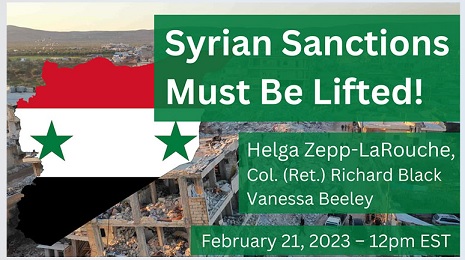 Jordbävningsoffren måste kunna undsättas! Häv blockaden mot Syrien omedelbart!