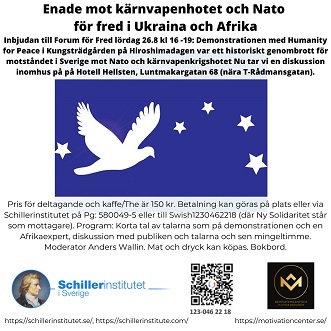 Enade mot kärnvapenhotet och Nato för fred i Ukraina och Afrika