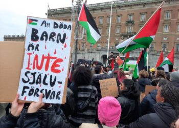 Stoppa Israels bombningar av Gazas barn! Avbryt den onda geopolitiken!