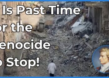 Doktor hussam Abu Sefiaya i vit läkarrock söker rädda sitt sjukhus Kamal Adwan