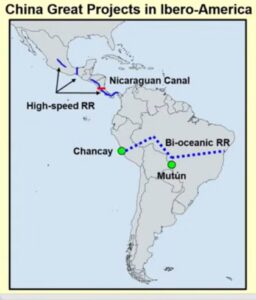 Stora kinesiska ekonomiska utvecklingsprojekt i Iberoamerika byggda av Kina