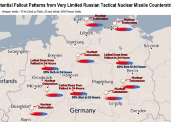 USA-robotar i Tyskland som bombmål för mycket begränsat motanfall med taktiska kärnvapen.