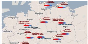 USA-robotar i Tyskland som bombmål för mycket begränsat motanfall med taktiska kärnvapen.