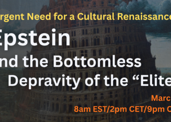 Onlinekonferens: ”Epsteinelitens” bottenlösa ruttenhet och det akuta behovet av en kulturell renässans!
