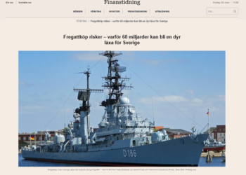 Nej till Trumpkrig i Asien! Byt bort nya dyra fregatter till förmån för infrastrukturbyggen i Sverige!